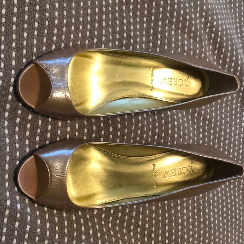 New J.Crew peek toe pumps